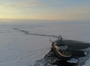 Illustrative photo of research cruise in the ice-covered Arctic Ocean