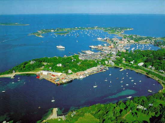 Aerial photo of Woods Hole