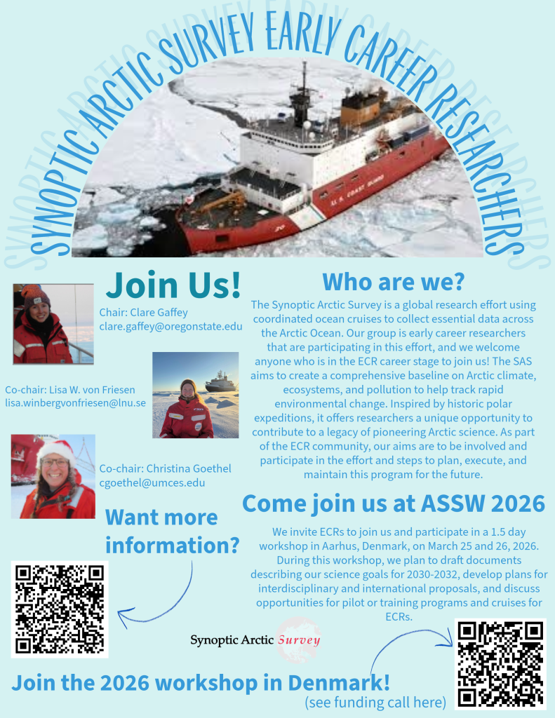 Flyer for workshop to plan a Synoptic Arctic Survey training cruise for early-career researchers